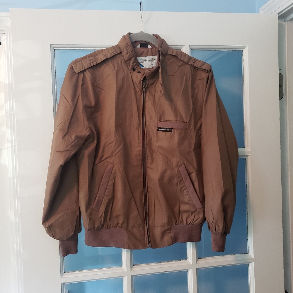 Vintage Members Only Brown Jacket Small
